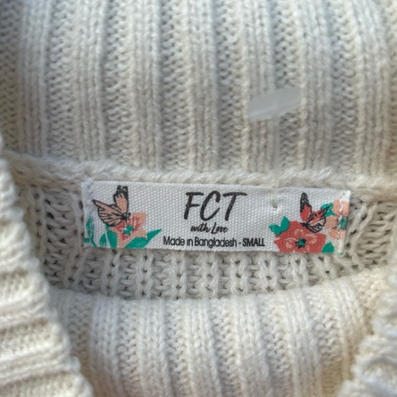 NWT-Sz S-FCT with love brand sweater. Multi-color with button detail - Picture 4 of 7